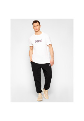 Puma Тишърт Downtown Graphic 530899 Бял Loose Fit - Pepit.bg