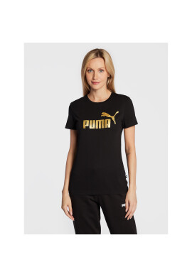 Puma Тишърт Essentials+ Metallic Logo 848303 Черен Regular Fit - Pepit.bg