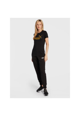 Puma Тишърт Essentials+ Metallic Logo 848303 Черен Regular Fit - Pepit.bg