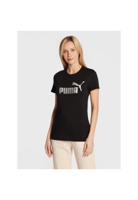 Puma Тишърт Essentials+ Metallic Logo 848303 Черен Regular Fit - Pepit.bg