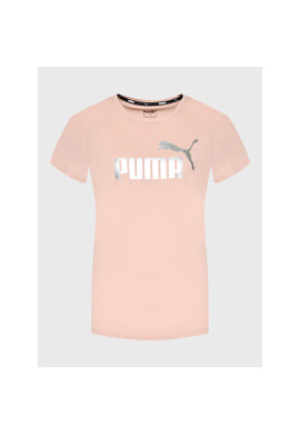 Puma Тишърт Essentials+ Metallic Logo 848303 Розов Regular Fit - Pepit.bg