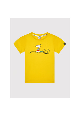 Puma Тишърт PEANUTS Tee 599457 Жълт Regular Fit - Pepit.bg