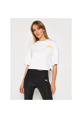 Puma Тишърт PEANUTS W Tee 531158 Бял Loose Fit - Pepit.bg