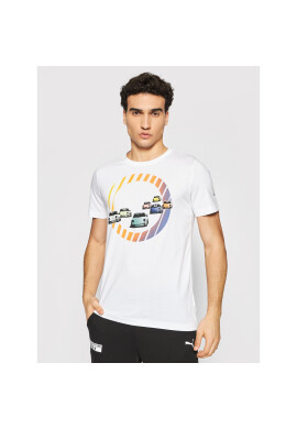 Puma Тишърт Pl Graphic Tee 599751 Бял Regular Fit - Pepit.bg