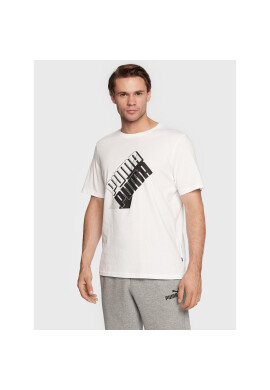 Puma Тишърт Power Logo 849788 Бял Regular Fit - Pepit.bg