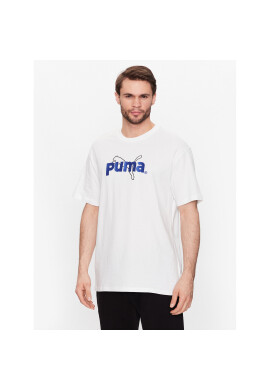 Puma Тишърт Team Graphic 538256 Бял Relaxed Fit - Pepit.bg