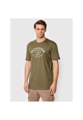Quiksilver Тишърт Script Talk Front EQYZT07042 Зелен Regular Fit - Pepit.bg