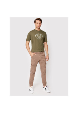 Quiksilver Тишърт Script Talk Front EQYZT07042 Зелен Regular Fit - Pepit.bg