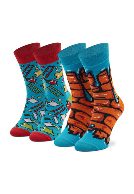 Rainbow Socks Комплект 2 чифта дълги чорапи мъжки Paint Can Цветен - Pepit.bg