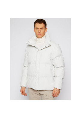 Rains Пухено яке 1522 Бял Boxy Fit - Pepit.bg