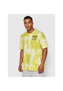Reebok Classic Тишърт Classics Allover Print Graphic H54419 Жълт Oversize - Pepit.bg
