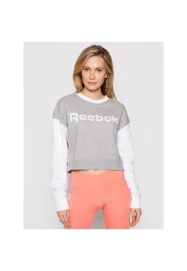 Reebok Суитшърт Linear Logo GN5419 Сив Oversize - Pepit.bg