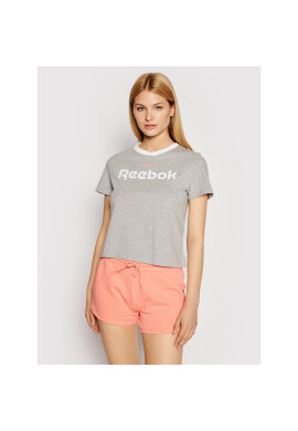 Reebok Тишърт Linear Logo GN5418 Сив Slim Fit - Pepit.bg
