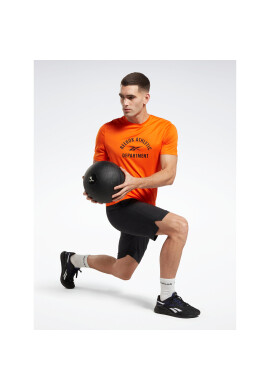 Reebok Тишърт Training Graphic IC7665 Оранжев Active Fit - Pepit.bg