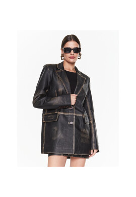 Remain Сако Washed Leather Boxy RM2043 Кафяв Regular Fit - Pepit.bg