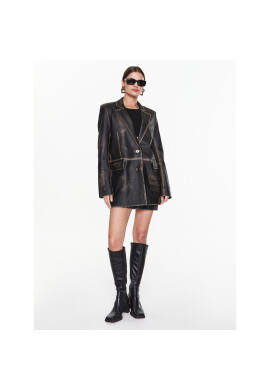 Remain Сако Washed Leather Boxy RM2043 Кафяв Regular Fit - Pepit.bg