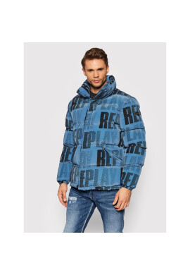 Replay Пухено яке M8194.000.73450 Син Regular Fit - Pepit.bg