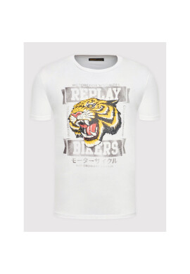 Replay Тишърт M6022.000.22662G Бял Regular Fit - Pepit.bg