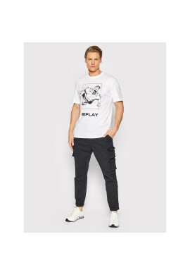 Replay Тишърт M6120C.000.22880 Бял Regular Fit - Pepit.bg