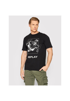 Replay Тишърт M6120C.000.22880 Черен Regular Fit - Pepit.bg