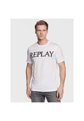 Replay Тишърт M6475.000.22980 Бял Regular Fit - Pepit.bg