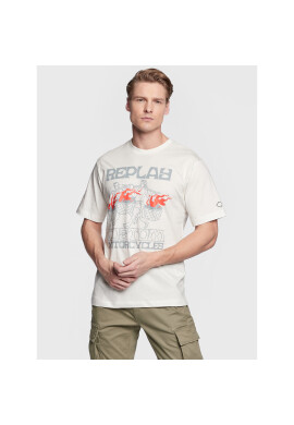 Replay Тишърт M6520.000.2660 Бял Regular Fit - Pepit.bg