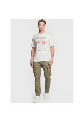 Replay Тишърт M6520.000.2660 Бял Regular Fit - Pepit.bg