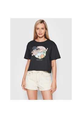 Rip Curl Тишърт On The Coast GTEHO9 Черен Relaxed Fit - Pepit.bg