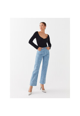 ROTATE Дънки Embellished Denim 1000631602 Син Straight Fit - Pepit.bg