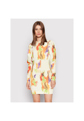 ROTATE Ежедневна рокля Doris RT1205 Бял Slim Fit - Pepit.bg