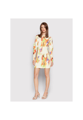 ROTATE Ежедневна рокля Doris RT1205 Бял Slim Fit - Pepit.bg