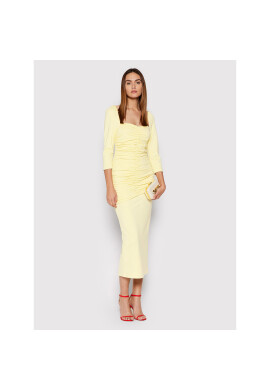 ROTATE Ежедневна рокля Freya RT931 Жълт Slim Fit - Pepit.bg