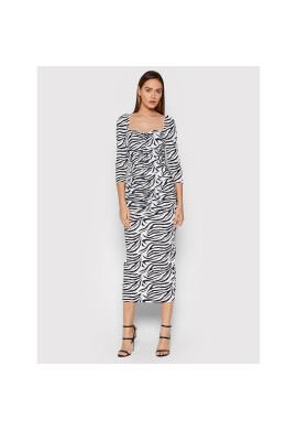 ROTATE Ежедневна рокля Freya RT932 Бял Slim Fit - Pepit.bg