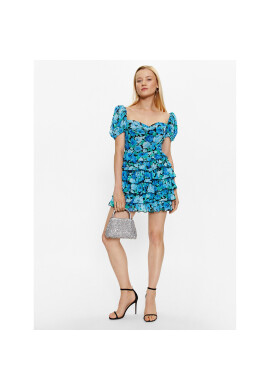 ROTATE Коктейлна рокля Chiffon Mini 1001101324 Син Regular Fit - Pepit.bg