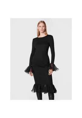 ROTATE Коктейлна рокля Heavy Jersey RT1870 Черен Regular Fit - Pepit.bg