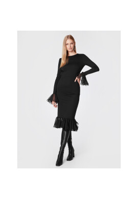 ROTATE Коктейлна рокля Heavy Jersey RT1870 Черен Regular Fit - Pepit.bg