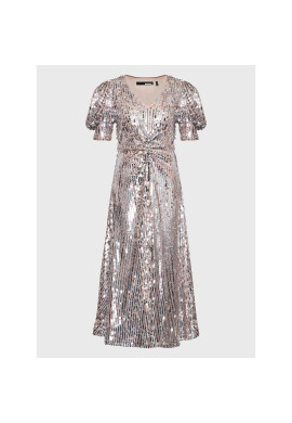 ROTATE Коктейлна рокля Sequin Maxi RT2255 Сребрист Regular Fit - Pepit.bg
