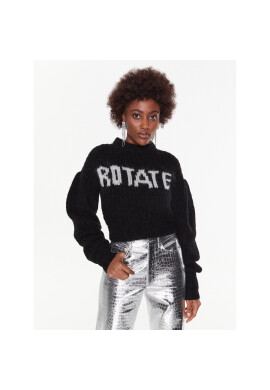 ROTATE Пуловер Knit Puff-Sleeve RT2286 Черен Regular Fit - Pepit.bg