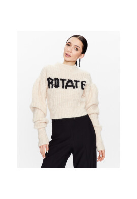 ROTATE Пуловер Knit Puff Sleeve RT2287 Екрю Regular Fit - Pepit.bg