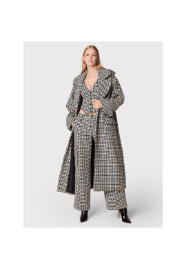 ROTATE Текстилни панталони Sparkly Houndstooth RT1901 Бял Relaxed Fit - Pepit.bg