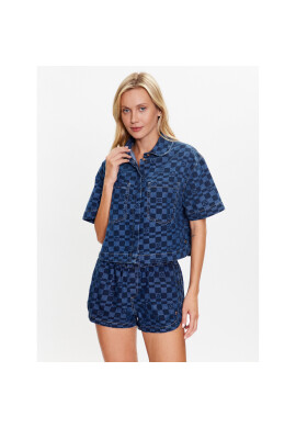 Roxy дънкова риза Blue Wave Club Printed ERJWT03579 Син Regular Fit - Pepit.bg