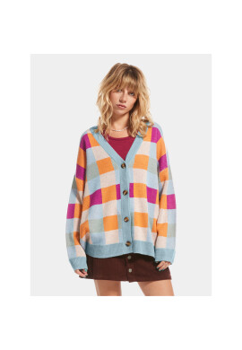 Roxy Кардиган Small Slow Chec Swtr ERJSW03578 Син Regular Fit - Pepit.bg
