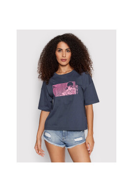 Roxy Тишърт Easy And Basic ERJZT05326 Тъмносин Regular Fit - Pepit.bg
