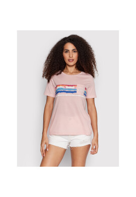 Roxy Тишърт Palmtrees ERJZT05329 Розов Regular Fit - Pepit.bg