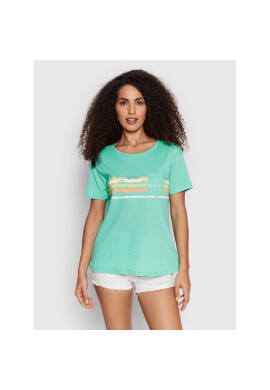 Roxy Тишърт Palmtrees ERJZT05329 Зелен Regular Fit - Pepit.bg