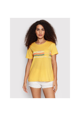 Roxy Тишърт Palmtrees ERJZT05329 Жълт Regular Fit - Pepit.bg