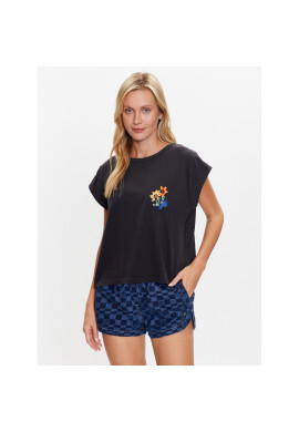 Roxy Тишърт Unite The Wave ERJZT05486 Черен Regular Fit - Pepit.bg