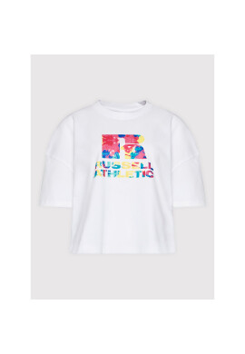 Russell Athletic Тишърт Jenni E24101 Бял Cropped Fit - Pepit.bg