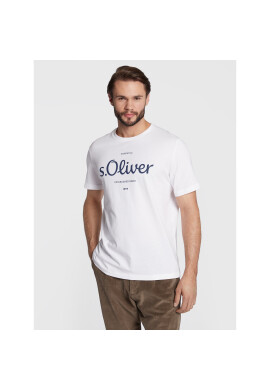 s.Oliver Тишърт 2057432 Бял Regular Fit - Pepit.bg