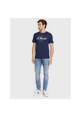 s.Oliver Тишърт 2057432 Тъмносин Regular Fit - Pepit.bg